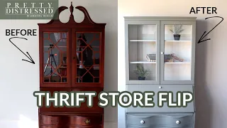 Thrift Flip Furniture | Secretary Hutch Dresser Makeover