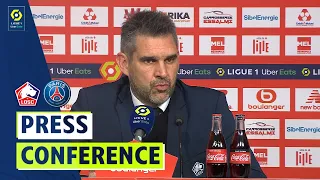 Press Conference LOSC LILLE - PARIS SAINT-GERMAIN (1-5) / Week 23 - Ligue 1 Uber Eats / 2021-2022