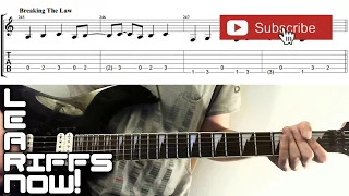 Judas Priest BREAKING THE LAW Guitar Lesson | Main Riff Tab