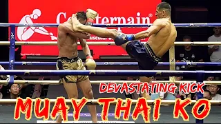Muay Thai Knockout Highlight By Devastating Kick At Rajadamnern Stadium