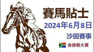 🔴 沙田賽事 (2024年6月8日) + [南非]金挑戰大賽