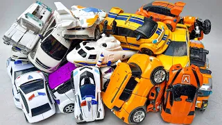 Full Robot Tobot & Police Toys Transformers: Giant Car Adventure Truck Helicopter Ambulance Animated