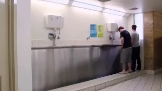 That Awkward Moment When Urinal Etiquette Is Ignored