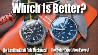 The Hamilton Khaki Field Mechanical vs. The Boldr Expedition Everest!  Which Is Better?