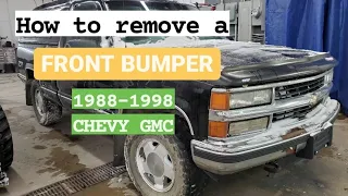 Easy Front Bumper Removal 1988-1998 Chevy GMC C K 1500