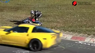 Motorcycle Crash Fails Compilation 2021# NURBURGRING