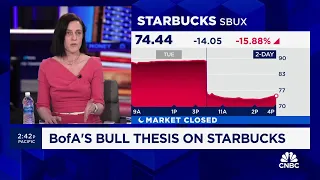 BofA's Sara Senatore explains why she's still bullish on Starbucks after major earnings miss