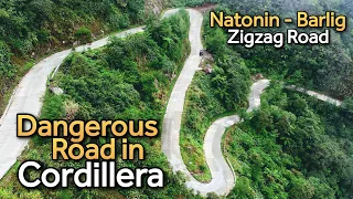 One of the Highest Zigzag Road Mountain Pass in Cordillera, Mountain Province