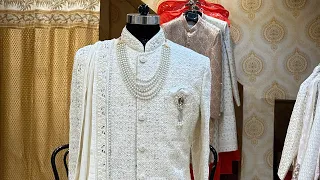 New Sherwani Collection in Chandni Chowk | Rajwada Sherwani | #sherwani #lehenga