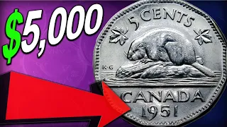 1951 HOLY GRAIL NICKELS - Look for these Valuable Canadian Coins in Your Pocket Change!!