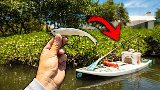 SNOOK SMASH THIS LURE Under Mangroves! heres why... (Paddleboard Fishing)