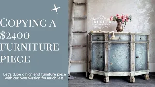 Copying a $2400 furniture piece using a distressed paint technique