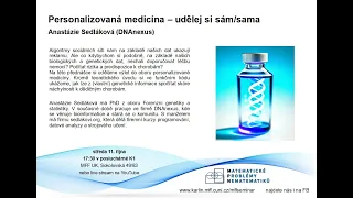 Personalizovaná medicína – udělej si sám/sama – A. Sedláková [seminář MPN 11.10.2023]