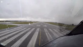 787-8 Dreamliner Cockpit View Takeoff from Glasgow Airport, Scotland