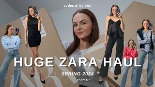 HUGE ZARA HAUL | Spring 2024 | try on with codes