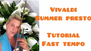 AntonioVivaldi Summer Presto(full tutorial)in fast tempo/sheet music/close up