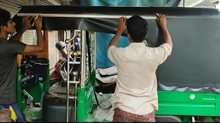 Cng Autorickshaw Upholsterers Nylon Top working video