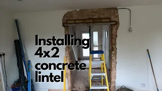 Installing concrete lintel & bricking up- Headcam