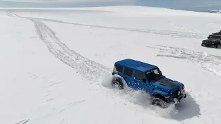 We had to leave one Jeep on the glacier.