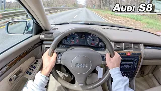 Driving the 2001 Audi S8 - Redlining The D2 Quattro V8 Limo (POV Binaural Audio)