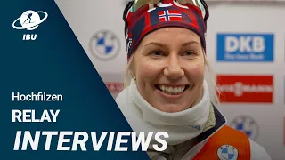 World Cup 23/24 Hochfilzen: Women Relay Interviews