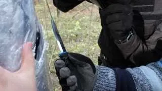 Нож Mora Ergonomic тест ножа на режущую способность.the test of a knife. Проект Чистота.