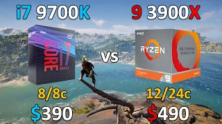 Core i7 9700K vs Ryzen 9 3900X - Test in 10 Games