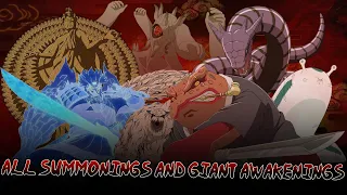 All Summonings And Giant Awakenings-Naruto Shippuden Ultimate Ninja Series (Summoning Evolution)