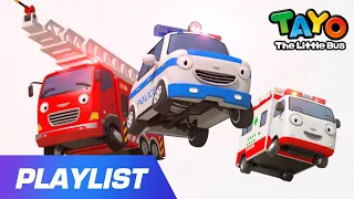 [Playlist] The Brave Rescue Cars are on the way(+More) | Tayo Rescue Team Songs | Songs for kids