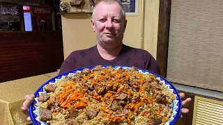 САМАРКАНДСКИЙ плов в казане на костре ! как приготовить восточное блюдо мясо