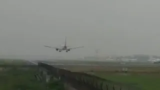 flight crosswind landing at Chennai airport