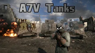 Battlefield 1 - A7V tanks comparison