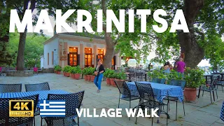 Makrinitsa Pelion Greece Summer Evening Walk 4K - Makrinitsa Relaxing Sightseeing Walking Tour