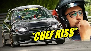 INSANE K20 Honda EK4 Rev Limiter Party! VTEC Nürburgring