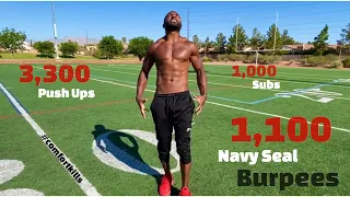 1,100 Navy Seal Burpees | 3,300 Push Ups | 1,000 Subscribers !