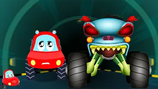 Catch Me If You Can HHMT With Little Red Car & More Cartoon Videos for Kids