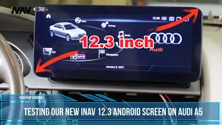 INAV 12.3" Android screen Audi A4 S4 A5 S5 A6 Q5 Navigation backup camera Apple CarPlay Android Auto