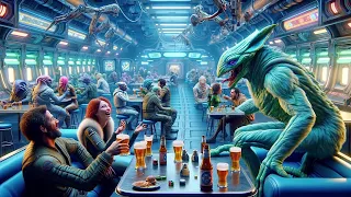When Music Loving Humans Arrive at a Peaceful Space Station Saloon | HFY | Sci-Fi Story