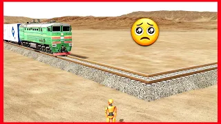 Trains vs 90 Degree Turn - BeamNG.Drive - GameOFplay