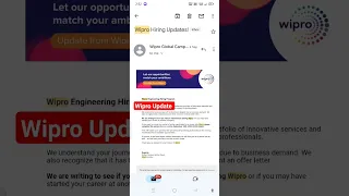 Wipro Hiring Update | Wipro Onboarding update for elite phase 1 and 2 candidates 2023