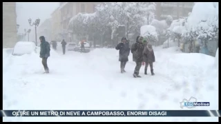 Oltre un metro di neve a Campobasso, enormi disagi