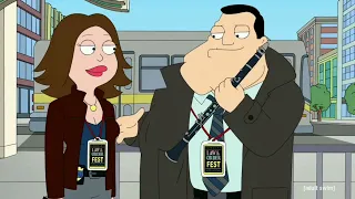 American dad  - Stan and Francine kiss as Law & Order characters