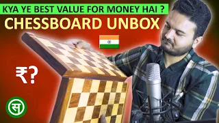 Chess Board Unboxing Review - Wooden 16 Inches VA Antiques Folding Chessboard Set Up | Hindi India