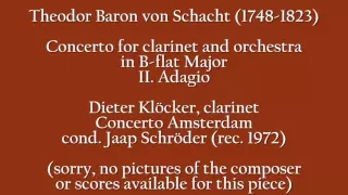 Theodor von Schacht - Clarinet concerto in B-Flat - Klöcker / Concerto Amsterdam