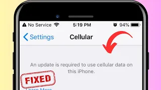 How to fix An update is required to use cellular data on this iPhone | 2023