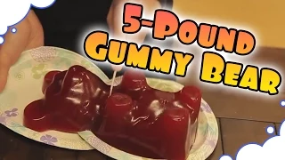 Dan and Arin Demolish a Giant Gummy Bear - GrumpOut