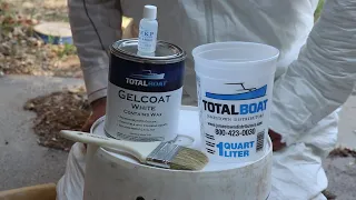 Transom Replacement part 6: Applying GELCOAT!!!