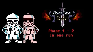 Justicetale - Sans fight - Phase 1~2 in one run - Undertale fangame