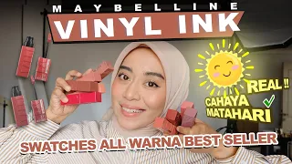 SWATCHES MAYBELLINE VINYL INK VIRAL DI KULIT SAWO MATANG!