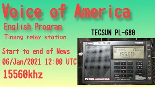 BCL SWL  Voice of America Tinang relay station English Program